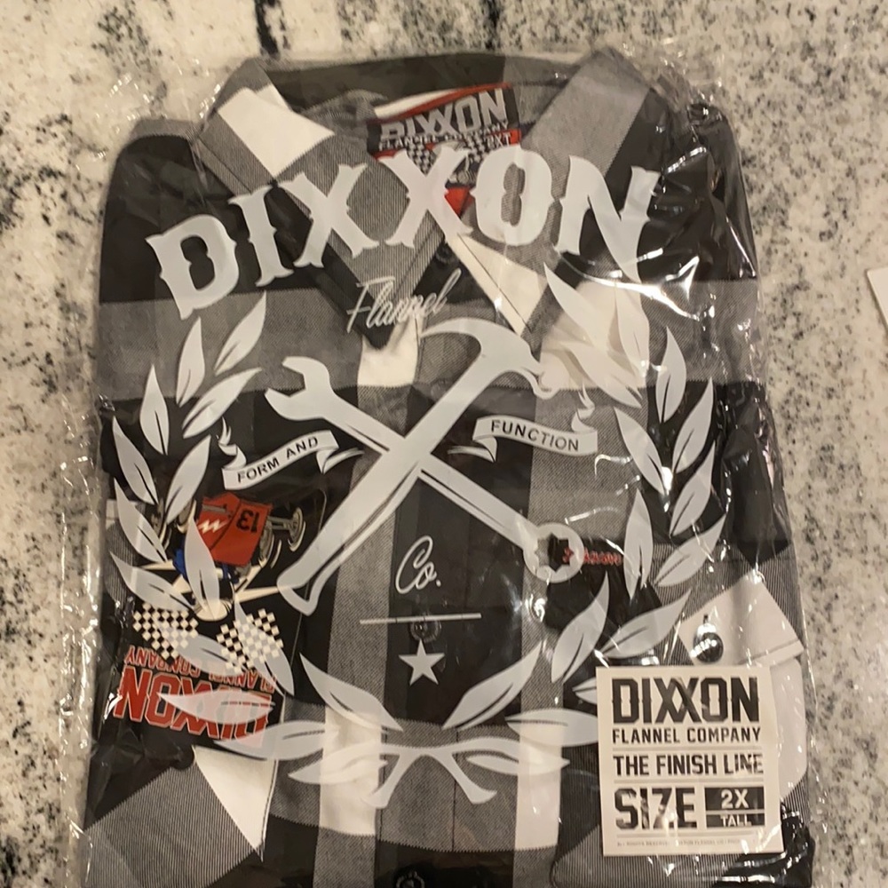 Brand new in package Dixxon Finish Line flannel - men’s size 2XL tall